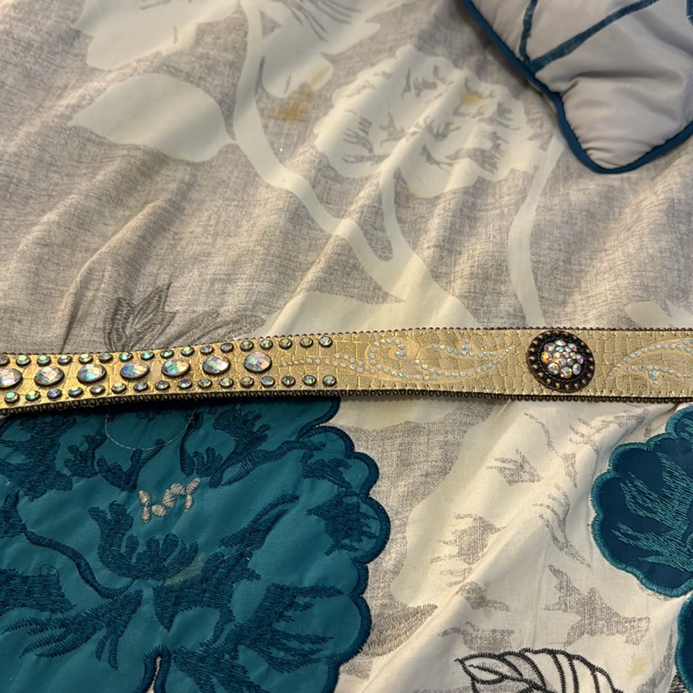 New with tags. Beautiful gold bling belt, size XL - Picture 3 of 4